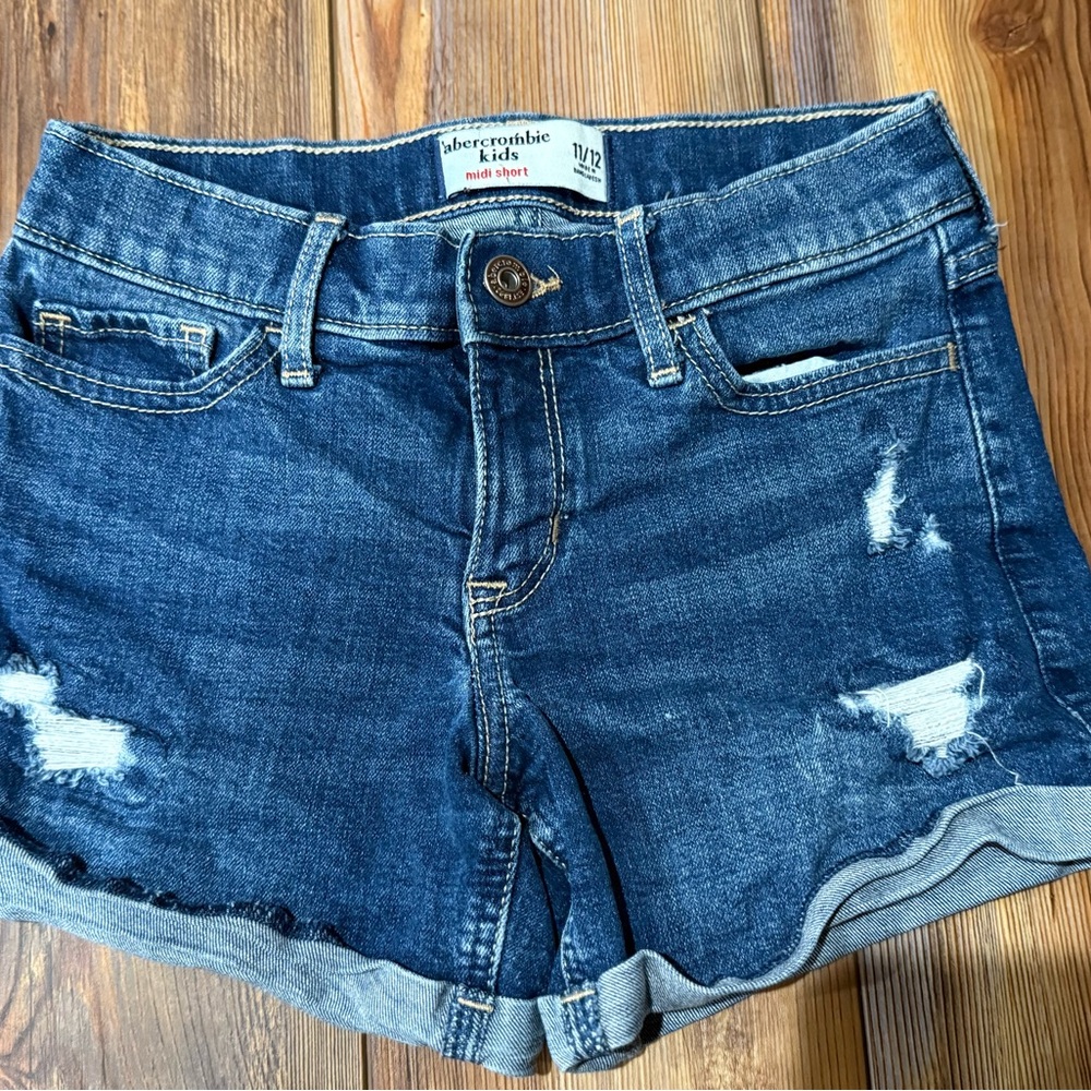 Abercrombie Kids Dark Blue Jean Shorts